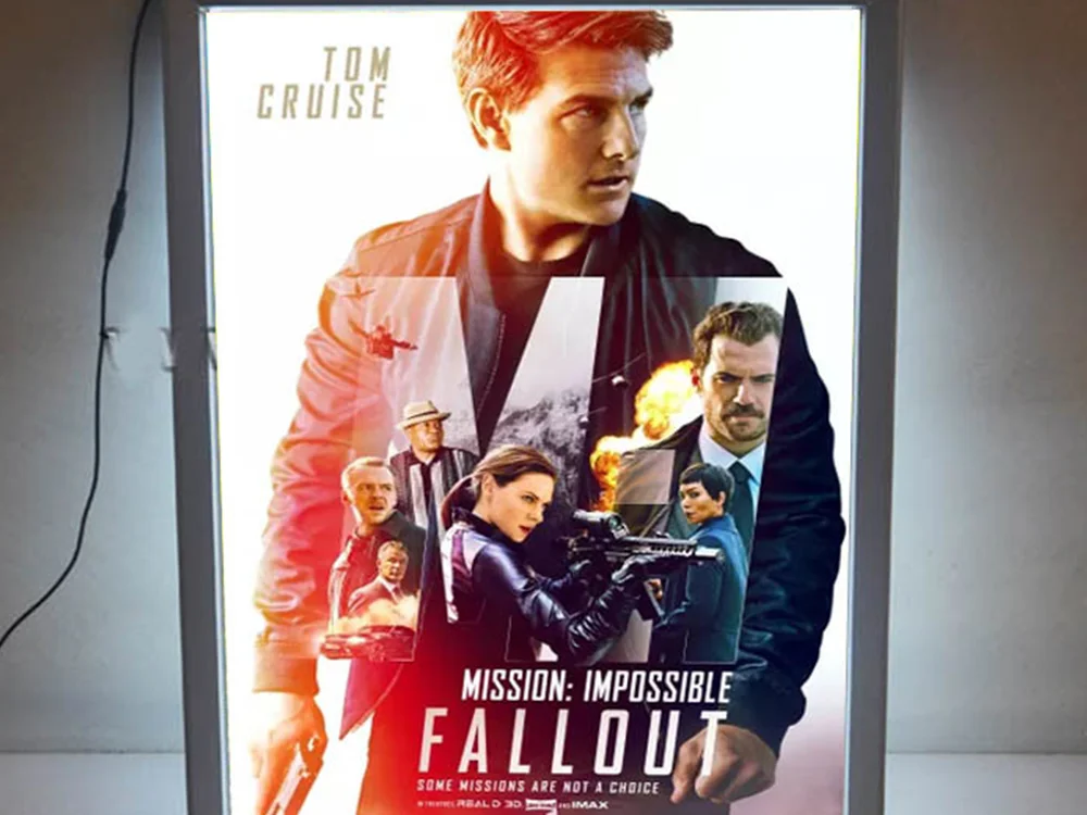 Large Aluminum Backlight Frame Signage - Ideal for Retail, Events, or Corporate Spaces