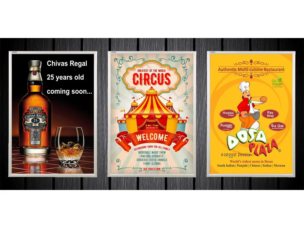 Sleek Non-Lit Clip-On Frame Signage - Simplicity with Style