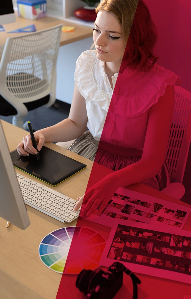 Creating digital artwork for a client of Brahmakriti