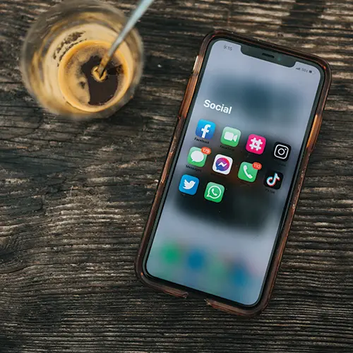 Social media advertising illustration